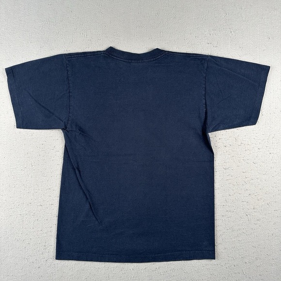 Vtg 90s Orion And The Wolves T Shirt Men's Medium Blue Wolf‎ Nature Stars - Picture 15 of 16